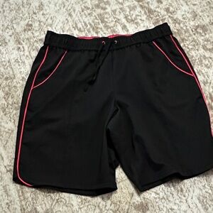 Made for Life Black Shorts with Pink Trim